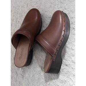 Madewell Leather Clogs Mules Brown Women’s Size 8.5